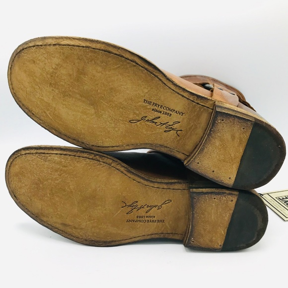 Frye Phillip Harness Back Zip Cognac Mens Boot - Picture 8 of 8